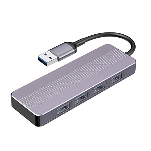 sunshot Hub USB3.0 à 4 Ports pour Ordinateur Portable,Hub USB avec Vitesse de Transfert de 5Gbit/s pour MacBook,Mac Pro,Mac Mini,iMac,Surface Pro,XPS,PC,clé USB,Disque Dur Mobile et Plus Encore Cover