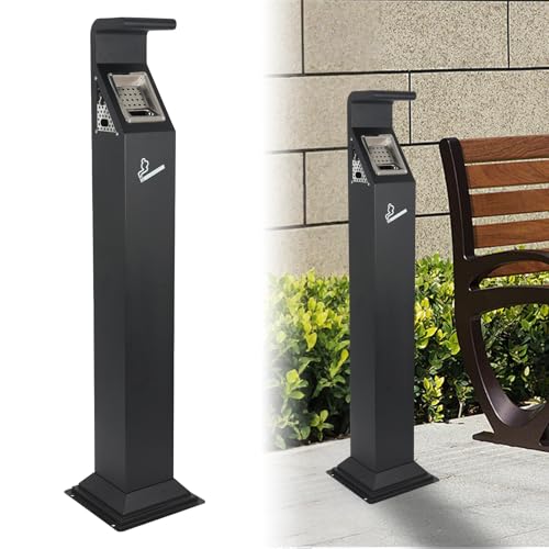 Caneca de basura vertical exterior acero inoxidable 46.5"