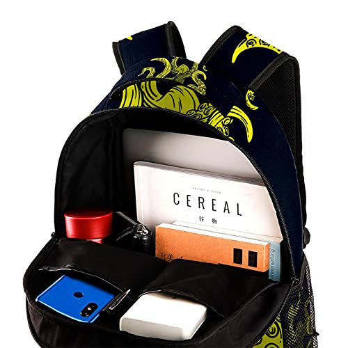 Sac à dos décontracté loup univers grand volume style multicolore - 4