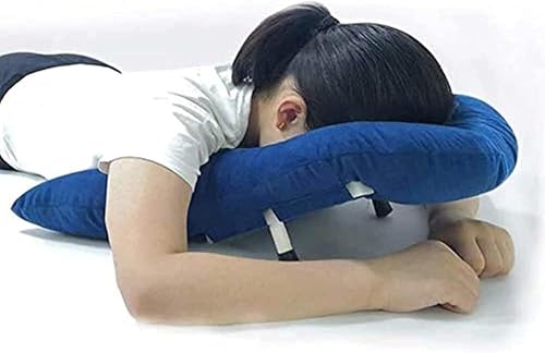 Rtwrsudうつぶせ寝クッションうつ伏せ寝枕 うつ伏せ 枕 うつぶせ寝 枕 マクラ 昼寝枕 うつ伏せ クッション、ヘッド/ショルダーサポート枕、回復時に網膜剥離の患者のための枕、高さ調整可能ベッドに横になるための眼科専用枕ネット、網膜硝子体手術後の首と肩
