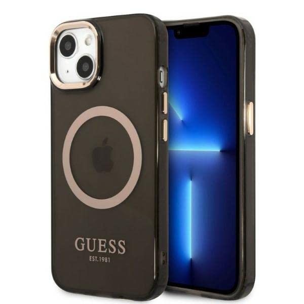 Guess GUHMP13MHTCMK Coque Rigide pour iPhone 13 6,1" Noir/Noir
