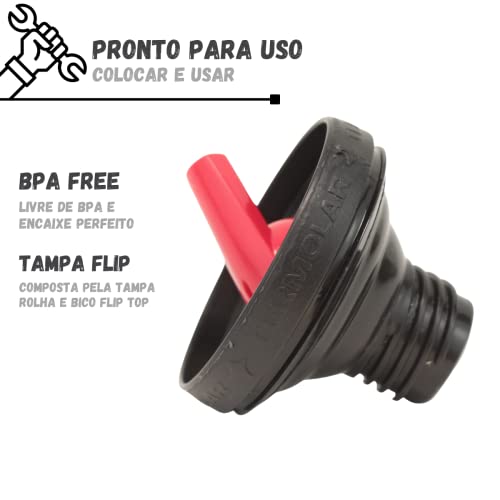 Tampa De Rosca Bico Rolha Flip Flop Dupla Ação Para Garrafas Térmicas Termolar #dsb