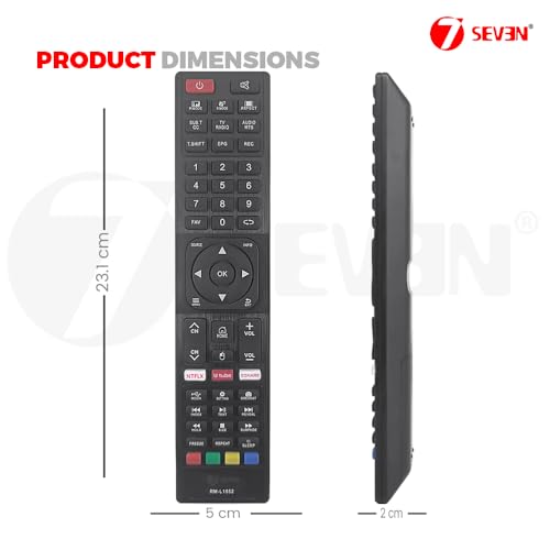 Image of 7SEVEN Compatible for JVC TV Remote Control Suitable for LCD LED Universal Remote Control for All Original Model of JVC Television with Netflix YouTube ESHARE Hotkeys
