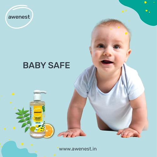 awenest No-Toxin Plant Based Dishwash liquid Concentrate | Orange and Lemon | No Toxins | Baby and Pet friendly Natural Organic Herbal Gel - Image 6