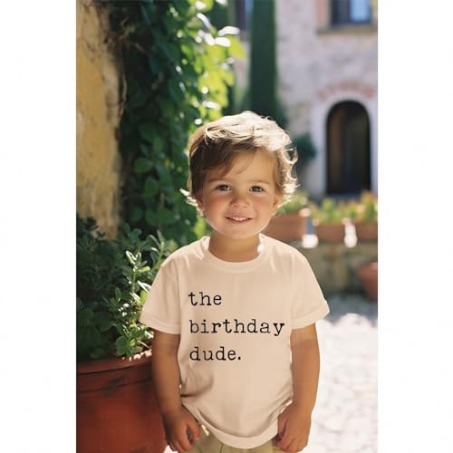 Birthday Boy Shirt Birthday Dude Tshirt 2nd 3rd 4th 5th 6th Toddler Boys B-Day Party Tee Tops2