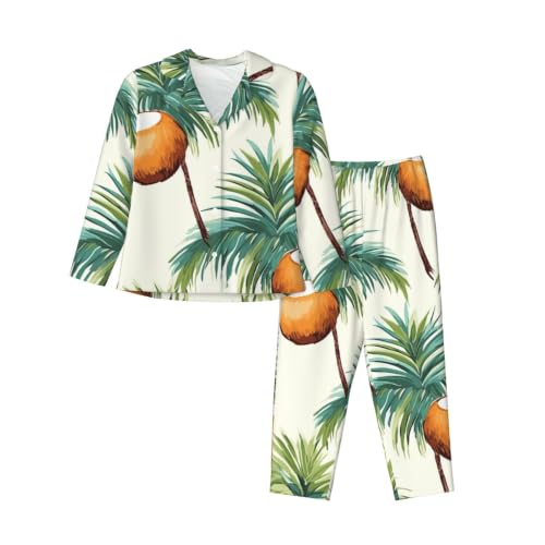 Pyjama classique premium noir boutonne pour femme en coupe manches longues