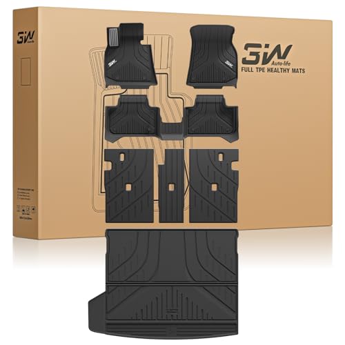 3W Floor Mats & Cargo Liner Fit for 2025 2026 BMW X3 G45, Metal Pedal, Seatback Protector Mats Cover, Trunk Mat TPE All Weather Custom Fit Car Accessories Full Set BMW X3 30/50M xDrive 2) X3