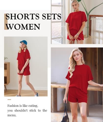 Image of MARZXIN Women 2 Piece Short Set with Vertical Stripes Summer Cruise Outfits