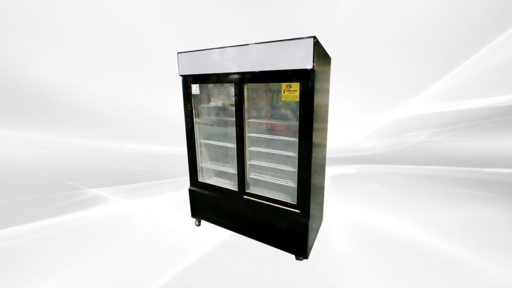 Commercial Refrigerator Glass 2-Door Sliding Door Merchandiser Display Cooler Case Fridge NSF, Bottom-Mounted, 54 inches width, capacity 47 cuft 110V, Restaurant Kitchen CDM-49RS - Image 8