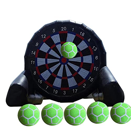 TECHTONGDA 9.8ft Giant Inflatable Soccer Dart Boards, with 6 Soccer Balls and Electric Air Blower, Inflatable Football Kick Darts Game for Outdoor Yard Sports