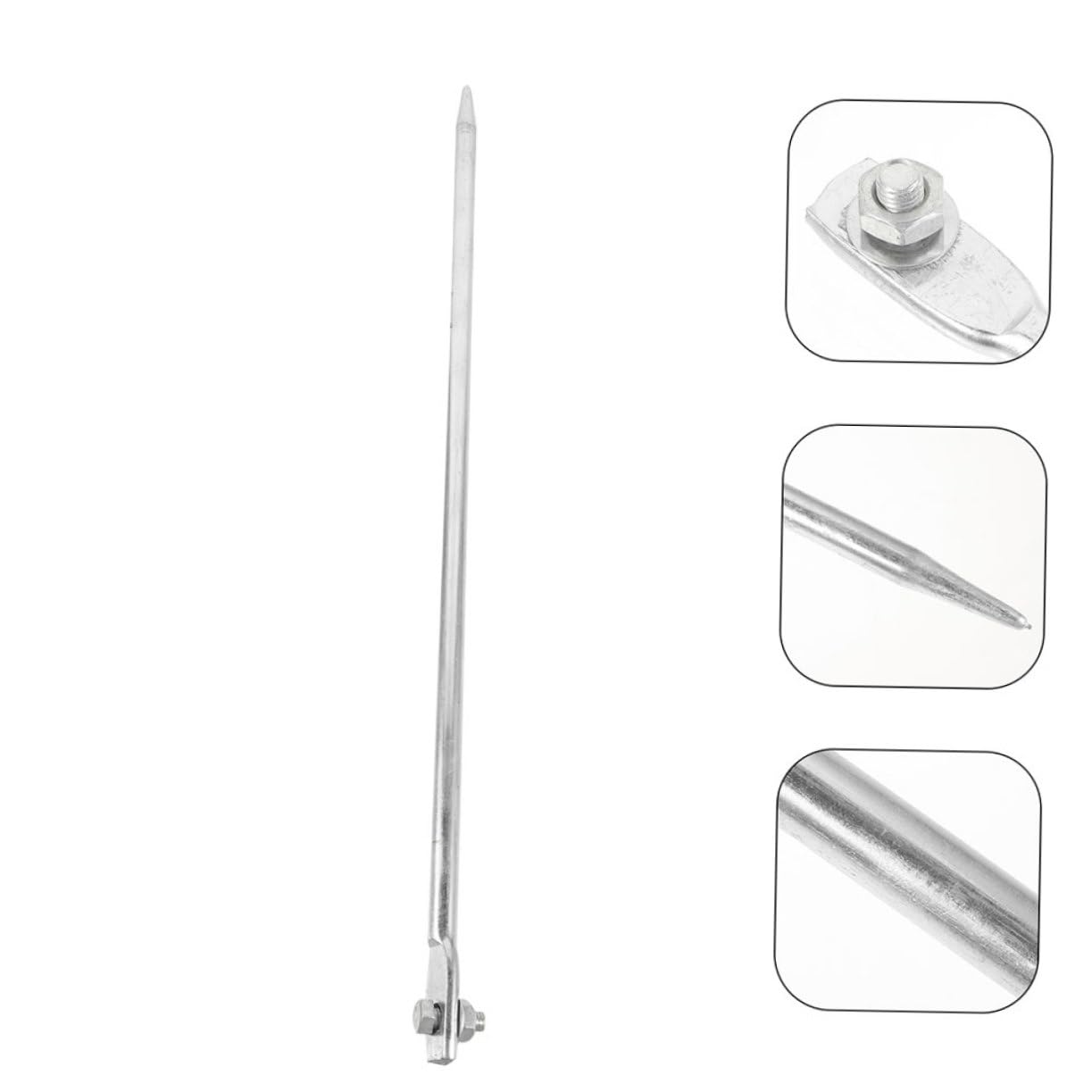Angoily 3pezzi Picchetto Di Messa Terra Elettrico Zincato Barre Per Antenne e Recinzioni Elettriche Protezione Domestica e Outdoor Facile Installazione