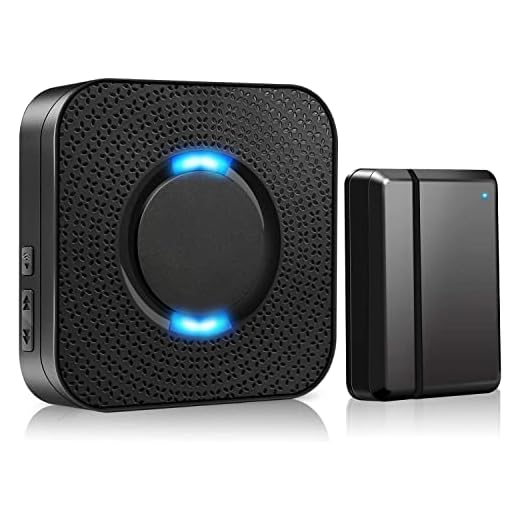 Door Chime, Wireless Door Sensor Alarm for Business Store Home Office, Easy to Install, 600ft Long Range, Loud Clear 58 Chimes, 5 Volume Levels, LED Light Flash, 1 Door Sensor + 1 Receiver