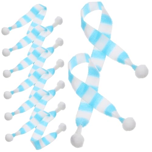 OKUMEYR Mini Doll Accessories 20pcs Mini Christmas Scarf Knitted Decorative Home Decorations