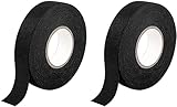 Generic Automotive Harness Tape, 2 Rolls Wires Fabric Tapes High Temperature Resistance Insulation Fastening Tape 0.6 Inch Electrical Tape