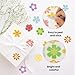 G2PLUS 600PCS Flower Stickers, 8 Styles Spring Flower Sticker, 1.5in Small Flowers Stickers for Kids, Colorful Floral Award Prize Label Sticker for Envelope Seals, Cards, Party Favors