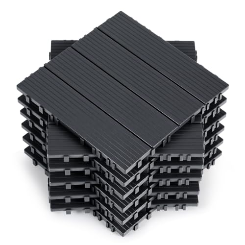 Baldosas de madera 30x30 cm autodrenantes para suelos de terrazas de 5m²