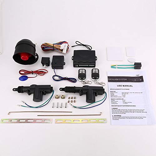 Emily Car Alarm Remote Control System 2 Door Central Door Lock Locking Kit Set Black