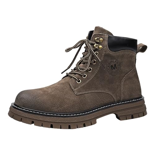 Generisch Botas de montañismo para hombre con suela gruesa, gris, 38 EU