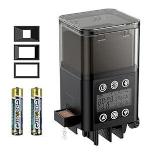 Pawfly Automatic Aquarium Fish Feeder, 320 ml, Adjustable, Battery Operated (Included)