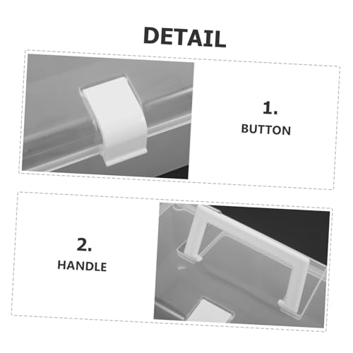 Image of Cabilock Portable First Aid Kit Box with Handle Plastic Medicine Organizer Storage Case for Home Office Car Emergency Clear Multi-Function Medical Storage Box