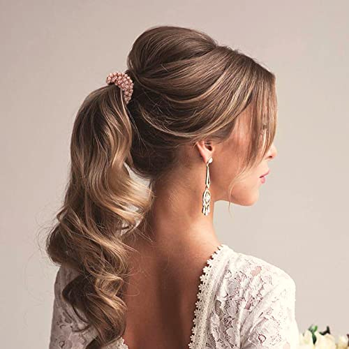 Nicime 11Pcs Pearl Hair Ties, Pearl Hair Scrunchies Hair Accessories For Women And Girls, Pearl Ponytail Holders Beaded Hair Ties #TOP4