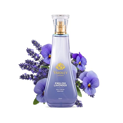 Image of Yardley London English Lavender Perfume for Women, 50ml - 90% Naturally Derived, Daily Wear Spray | Lavender & Musk Fragrance