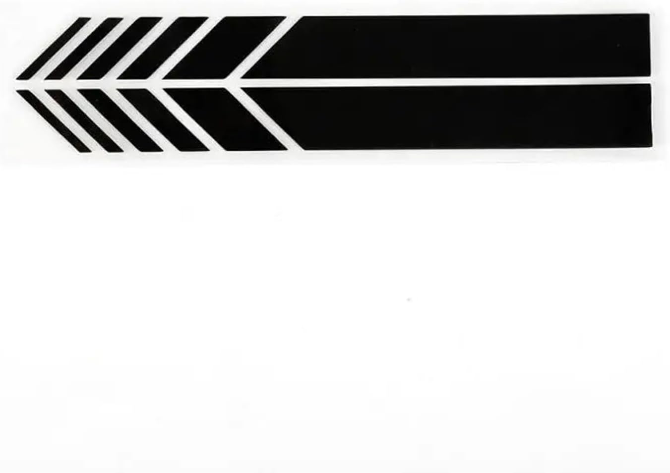 2Pcs of Fashionable Colored Striped Car Stickers(Black)