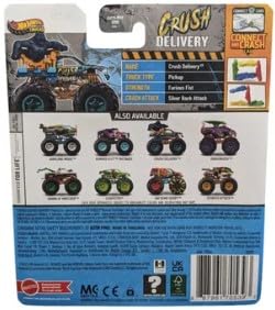 Hot Wheels Monster Trucks 2025 Crush Delivery 1:64 Scale, Gold and Blue - Image 2