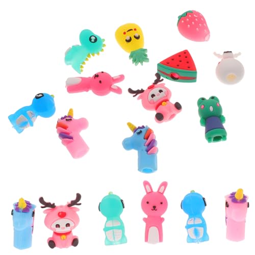 BEBEMOKO 30個 シリコン製かわいいペンシルキャップ 軽量柔軟な筆カバー 学生文房具用筆先保護 グリップ向上ペン装飾品