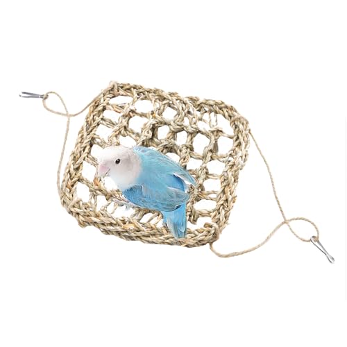 Rede de escalada de papagaio de 16 cm, escada de pássaro, balanço, poleiro, plataforma de descanso,