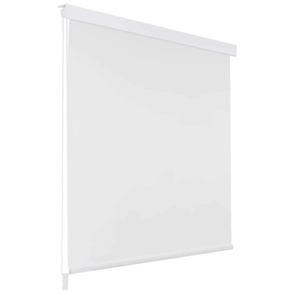 Rideau de Douche à Rouleau Store, résistant à l'eau, séchage Rapide et Facile à Nettoyer, Blanc (à moitié Transparent), 140x240 cm