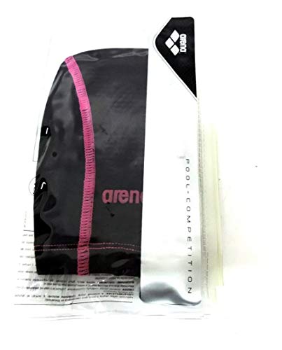 Touca Natação Adulto Competição Tecido Nylon Helenca Arena Preto e Rosa