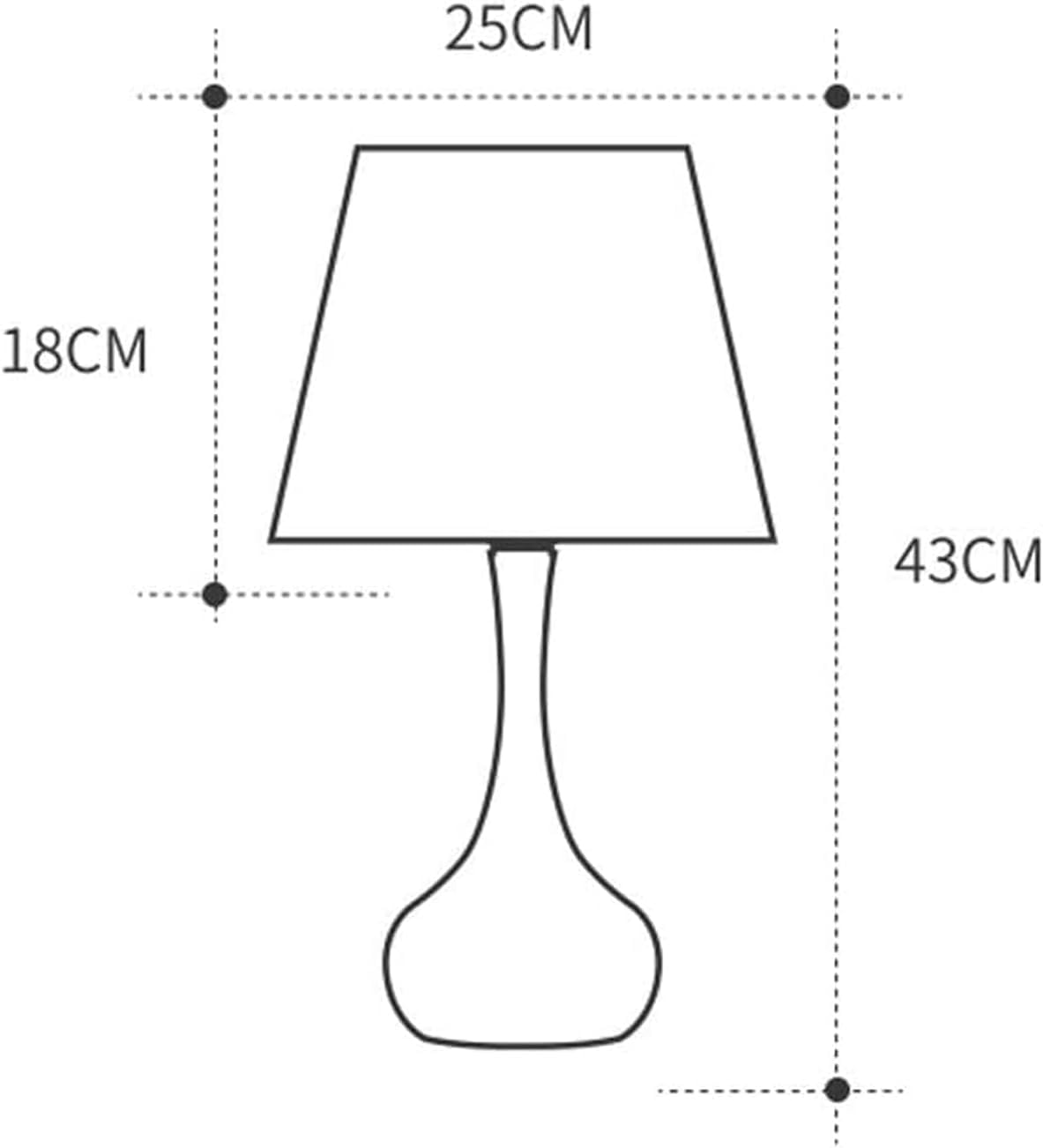 Metalowa szafka nocna Dotykowy abażur z tkaniny Biurko E27 Lampki nocne Lampy Lampki stołowe do salonu (kolor: biały