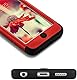 ULAK iPod 7 Hülle, iPod Touch 5/6 Hybrid Kratzfeste Schutzhülle 360 Grad Soft Silikon Stoßfest Bumper Case Cover für iPod Touch 5/6/7 Generation - Rot
