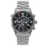 Datum Junkers Herren-Armbanduhr XL Flugweltrekorde G38 Chronograph Quarz Titan 6296M2