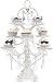 Madeleine Collection Antique White Washed 12-Piece Cupcake Stand, Metal Tiered Cake Dessert Display Tower Holder with Crystals