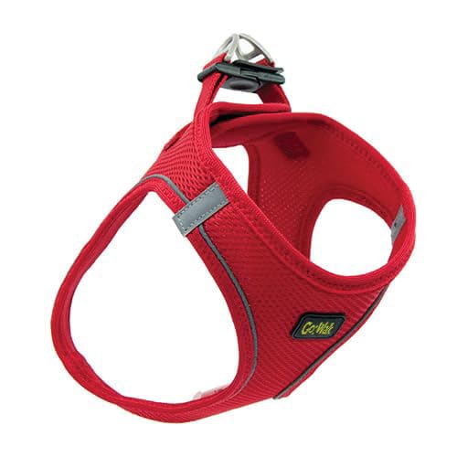 Happy Pet Dog Harness in Red with Easy Grab Handle and Locking Buckles Extra Strong Soft Padded Walking Training Pet Vest - XS