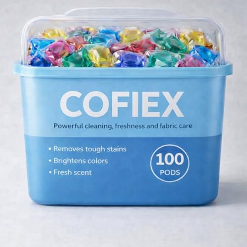 Image of Laundry Detergent Pods for Washing Machine, Powerful Stain Removal & Fresh Fragrance, Top & Front Load Compatible, Multi-Color Magic Capsules, Pack of 100 Pods