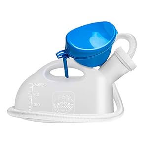 OOCOME Urine flessen voor mannen & vrouwen, Unisex Urinal fles draagbare reizen Urinal flessen lekvrij 2000ml Camping toiletten voor volwassenen (wit)