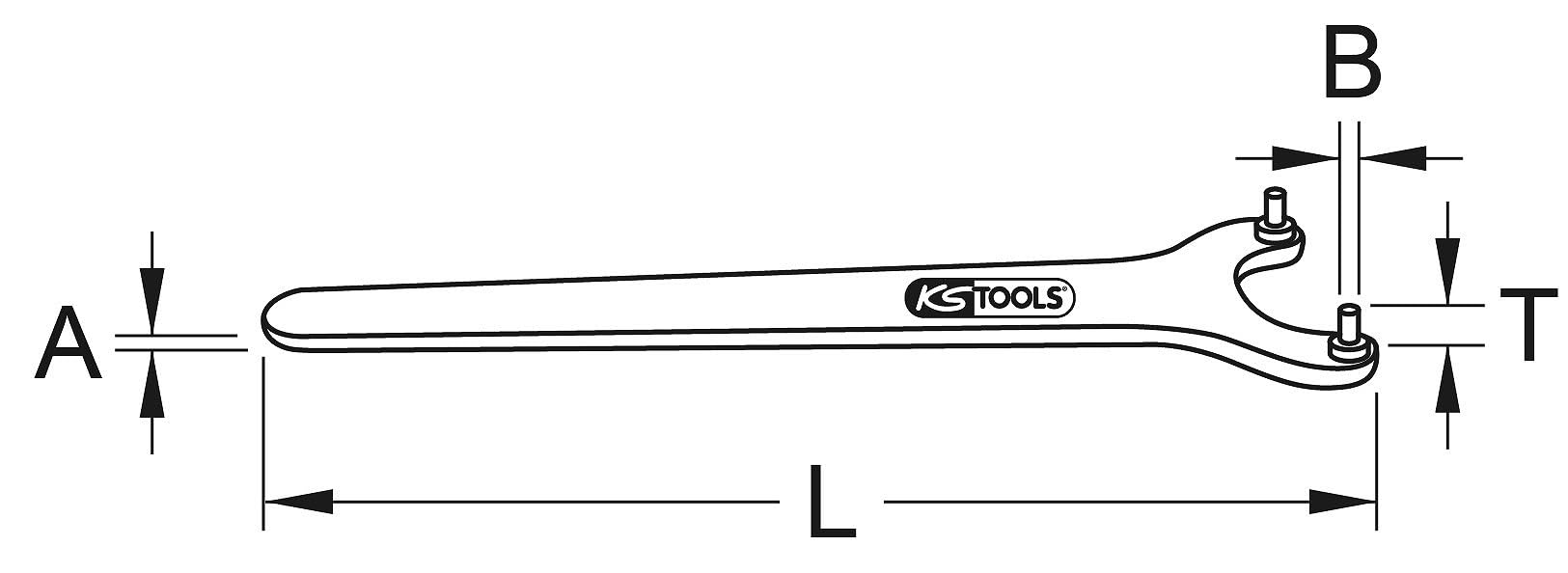 KS Tools 517.2376 Joint pin Type face Turner, 40-80 mm - Image 2
