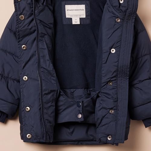Image of Amazon Essentials Girls and Toddlers' Heavyweight Hooded Puffer Coat, Water-Resistant