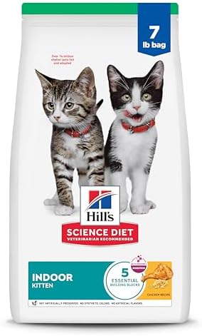 Hill's Science Diet Indoor, Kitten, Easy Litter Box Cleanup, Dry Cat Food, Chicken Recipe, 7 lb Bag
