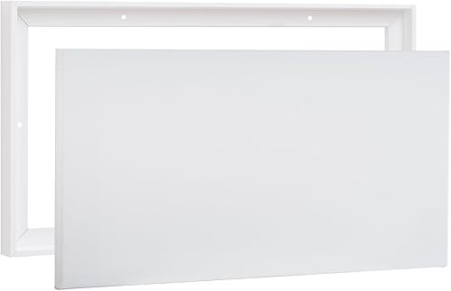 Paquete combinado marco flotante + lienzo estirado en pulgadas para pintar, marco de 1-38 pulgadas + lienzo en blanco de 34 pulgadas 12 oz imprimado