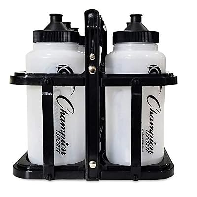 Champion Sports Plastic Water Bottle Set, Quart, Black