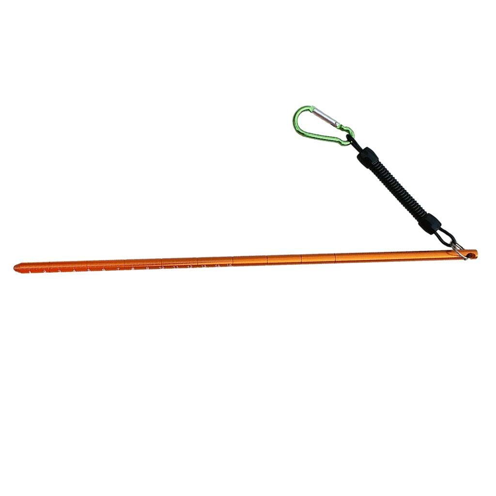Baoblaze Aluminium Riffstab Diving Pointer Stick Taucher Zeigestab zum Tauchen Schnorcheln Schwimmen, Tauchstock, Tauchzeigerstock, Trageband aus Edelstahl zur Anzeige