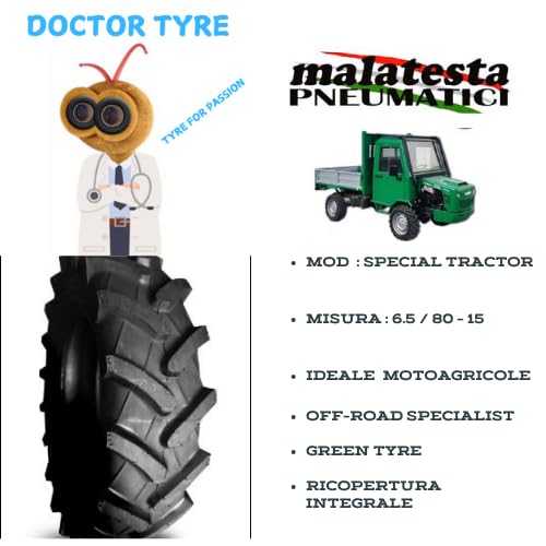 Doctor Tyre by Malatesta 6.5/80-15 SPECIAL TRACTOR TM Pneumatico Agricolo per Trattori Compatti Alta Trazione