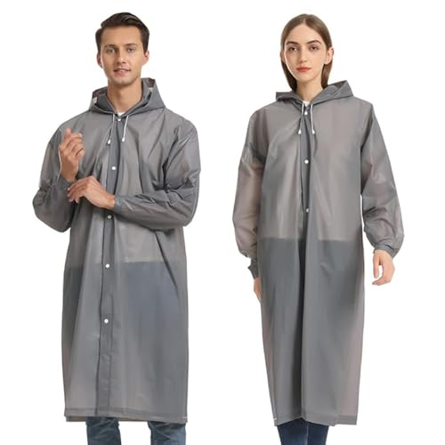 Listado de Impermeable Tipo Poncho los mejores 5. 48 2Piezas Impermeable para lluvia,Reutilizable Chubasquero Poncho con Mangas y Capucha EVA Poncho de Lluvia para Hombres y Mujeres para Bicicleta. (MX/US, Alfa, Talla única,...