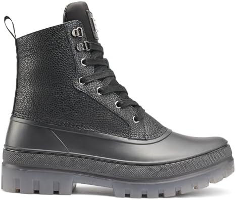 Karl Lagerfeld Paris Men's Mid Height Performance Polar Fleece Lining & Translucent Sole Boot Combat, Black, 10 | Image 7
