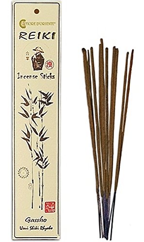 Fiore D 'Oriente gassho Reiki Varillas de Incienso, bambú, Multicolor