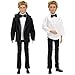 BARWA Wedding Set White Wedding Dress with Veil and Formal Suit Outfit for Boy & Girl Dolls